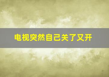 电视突然自己关了又开