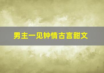 男主一见钟情古言甜文