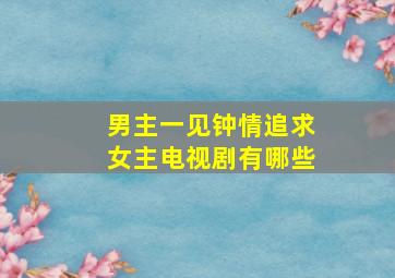 男主一见钟情追求女主电视剧有哪些