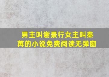 男主叫谢景行女主叫秦苒的小说免费阅读无弹窗