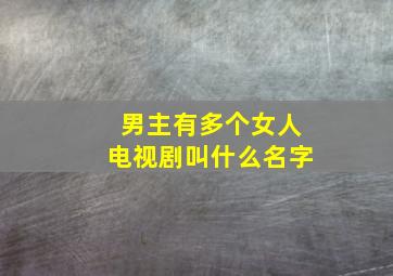 男主有多个女人电视剧叫什么名字