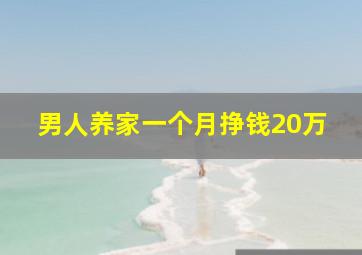 男人养家一个月挣钱20万