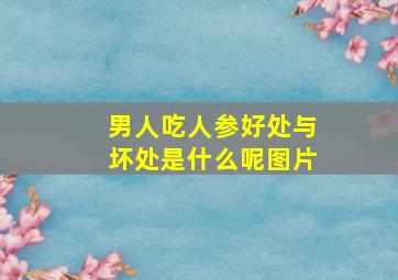 男人吃人参好处与坏处是什么呢图片