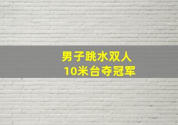 男子跳水双人10米台夺冠军