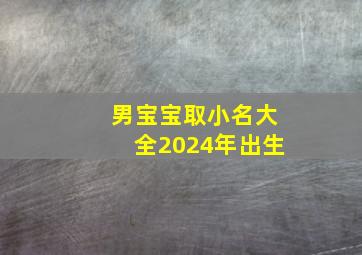 男宝宝取小名大全2024年出生