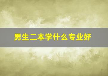 男生二本学什么专业好