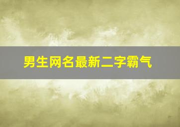 男生网名最新二字霸气