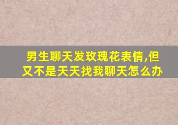 男生聊天发玫瑰花表情,但又不是天天找我聊天怎么办