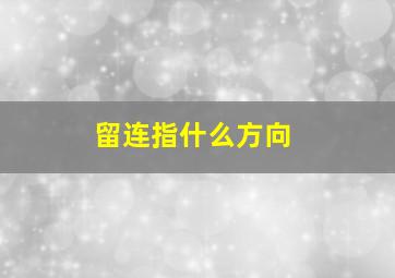 留连指什么方向