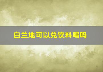 白兰地可以兑饮料喝吗