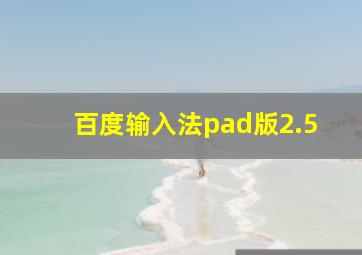 百度输入法pad版2.5