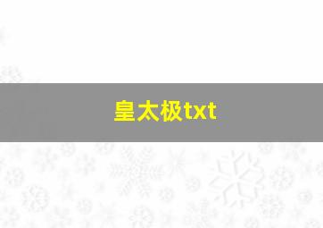 皇太极txt