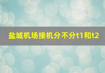 盐城机场接机分不分t1和t2