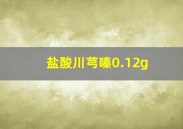 盐酸川芎嗪0.12g