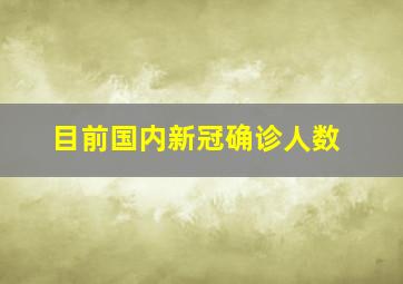 目前国内新冠确诊人数