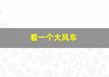 看一个大风车