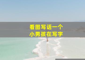 看图写话一个小男孩在写字