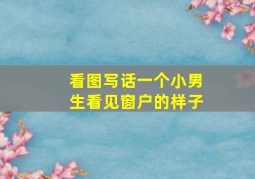 看图写话一个小男生看见窗户的样子