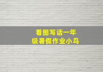 看图写话一年级暑假作业小鸟