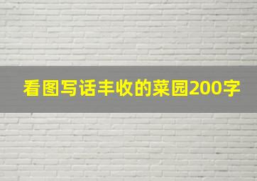 看图写话丰收的菜园200字