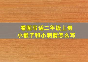 看图写话二年级上册小猴子和小刺猬怎么写