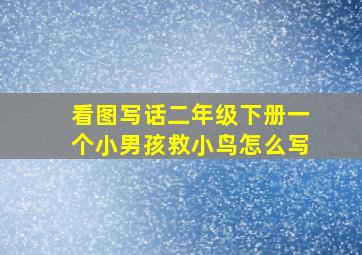 看图写话二年级下册一个小男孩救小鸟怎么写