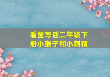 看图写话二年级下册小猴子和小刺猬