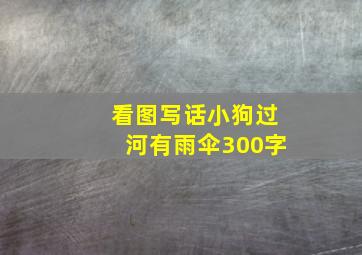 看图写话小狗过河有雨伞300字