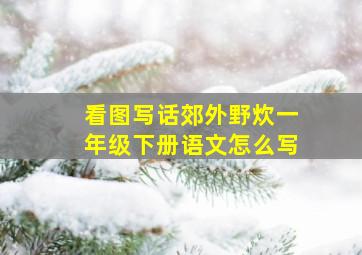 看图写话郊外野炊一年级下册语文怎么写