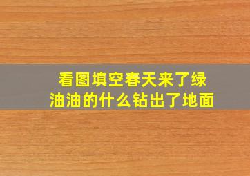 看图填空春天来了绿油油的什么钻出了地面