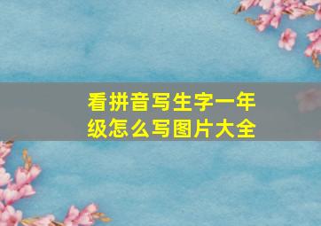 看拼音写生字一年级怎么写图片大全