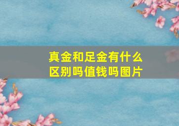 真金和足金有什么区别吗值钱吗图片