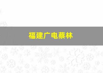 福建广电蔡林