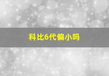 科比6代偏小吗