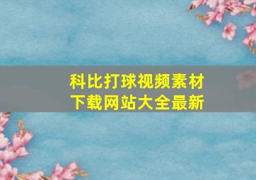 科比打球视频素材下载网站大全最新