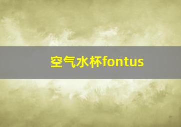 空气水杯fontus