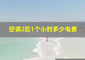 空调2匹1个小时多少电费