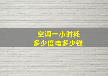 空调一小时耗多少度电多少钱