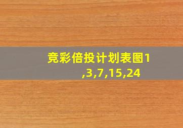 竞彩倍投计划表图1,3,7,15,24