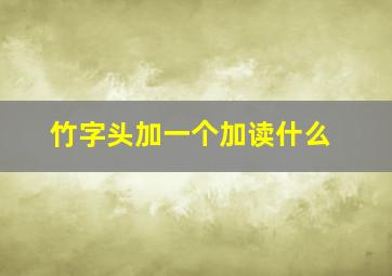 竹字头加一个加读什么