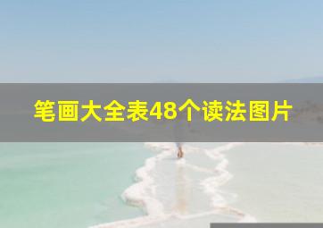 笔画大全表48个读法图片