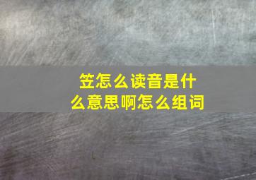 笠怎么读音是什么意思啊怎么组词