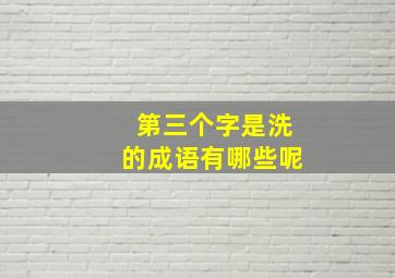 第三个字是洗的成语有哪些呢