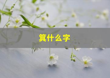 箕什么字