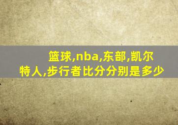 篮球,nba,东部,凯尔特人,步行者比分分别是多少