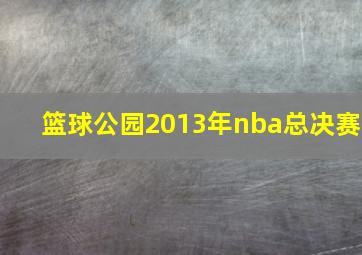 篮球公园2013年nba总决赛