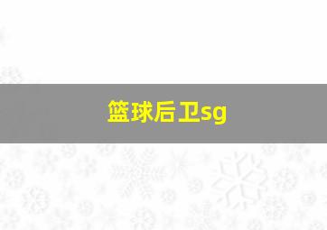 篮球后卫sg