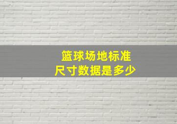 篮球场地标准尺寸数据是多少