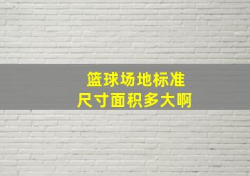 篮球场地标准尺寸面积多大啊