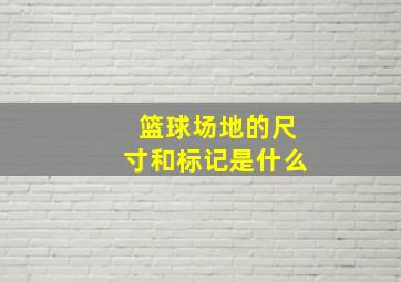 篮球场地的尺寸和标记是什么